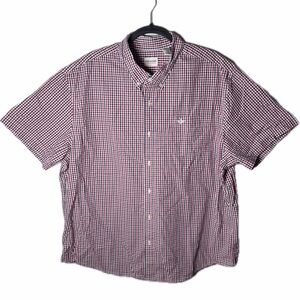 Dockers Short Sleeve Plaid Shirt XXL Blue/White/Red EUC  Botton Down Casual